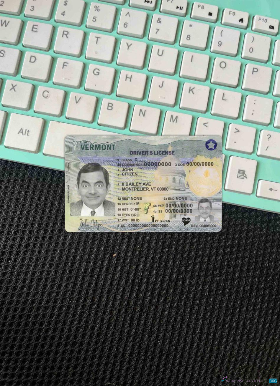 USA Vermont driving license template in PSD format (2019 – present) photolook FRONT